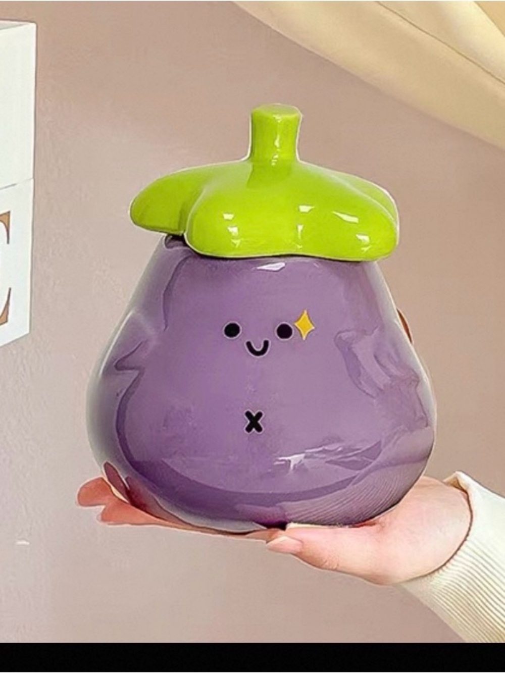 $20 for 2 eligible list - Brand new Purple Eggplant Ceramic dishwashersafe 550ml